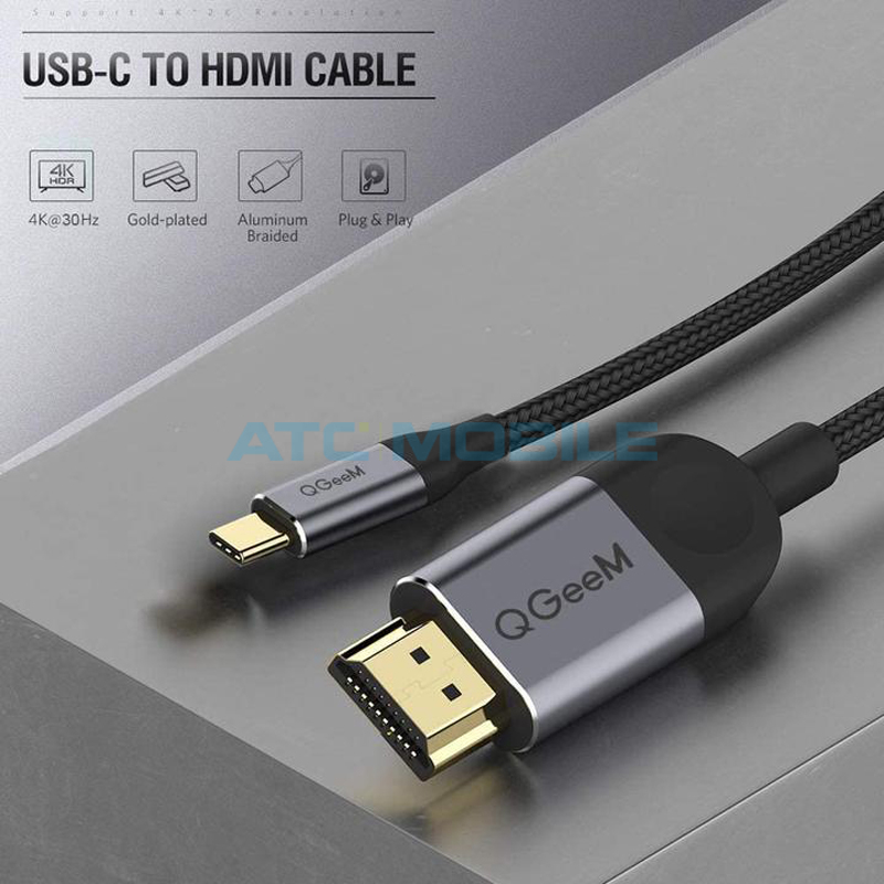 Kabel (adaptér) USB-C -> HDMI (1,2m, Thunderbolt 3) QB-USBCHDMI_1 Kabel (adaptér) USB-C -> HDMI (1,2m, Thunderbolt 3)