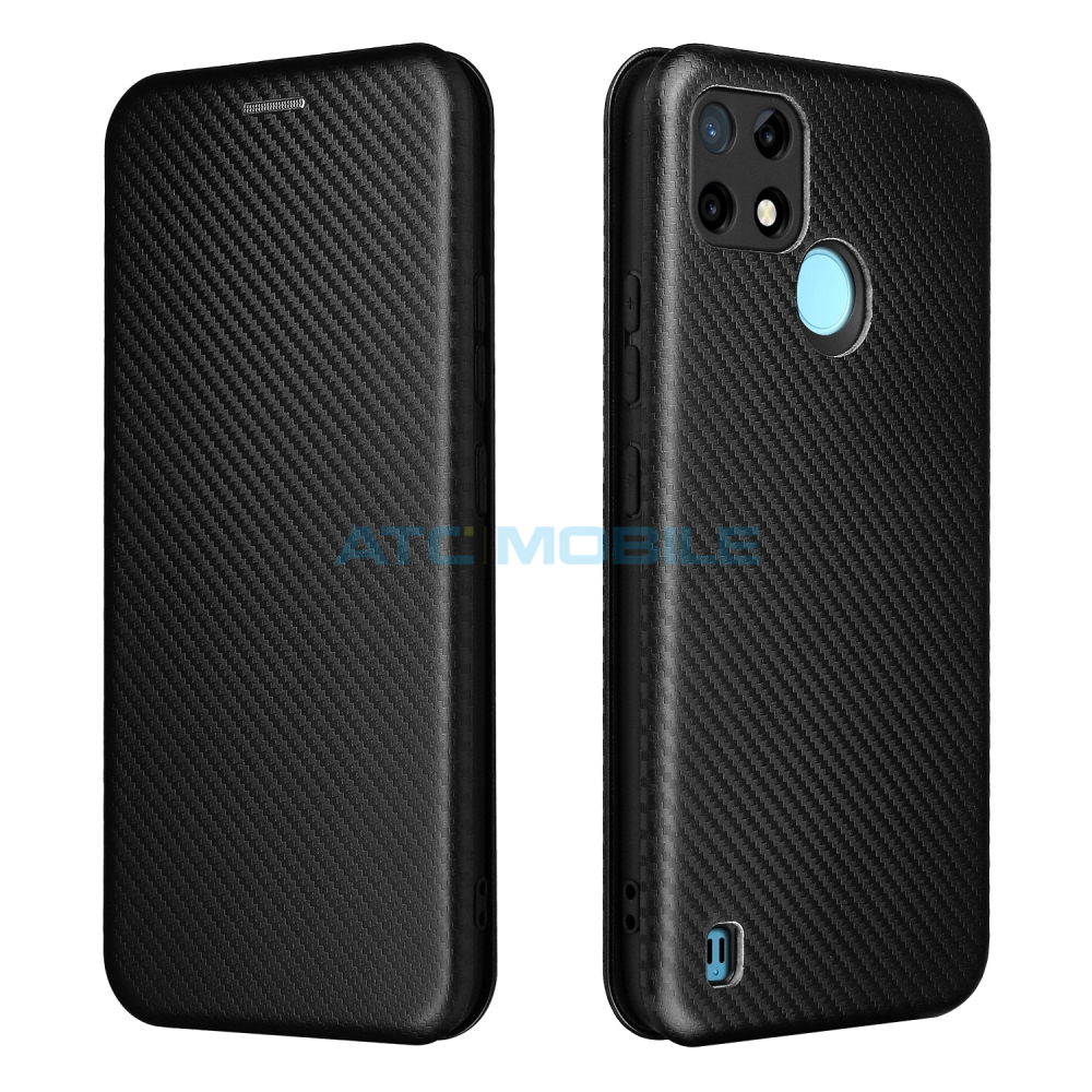 Pouzdro Magnetic Case Realme C21-Y (RMX3263), C25-Y (RMX3269) Carbon Fiber černé Pouzdro Magnetic Case Realme C21-Y (RMX3263), C25-Y (RMX3269) Carbon Fiber černé