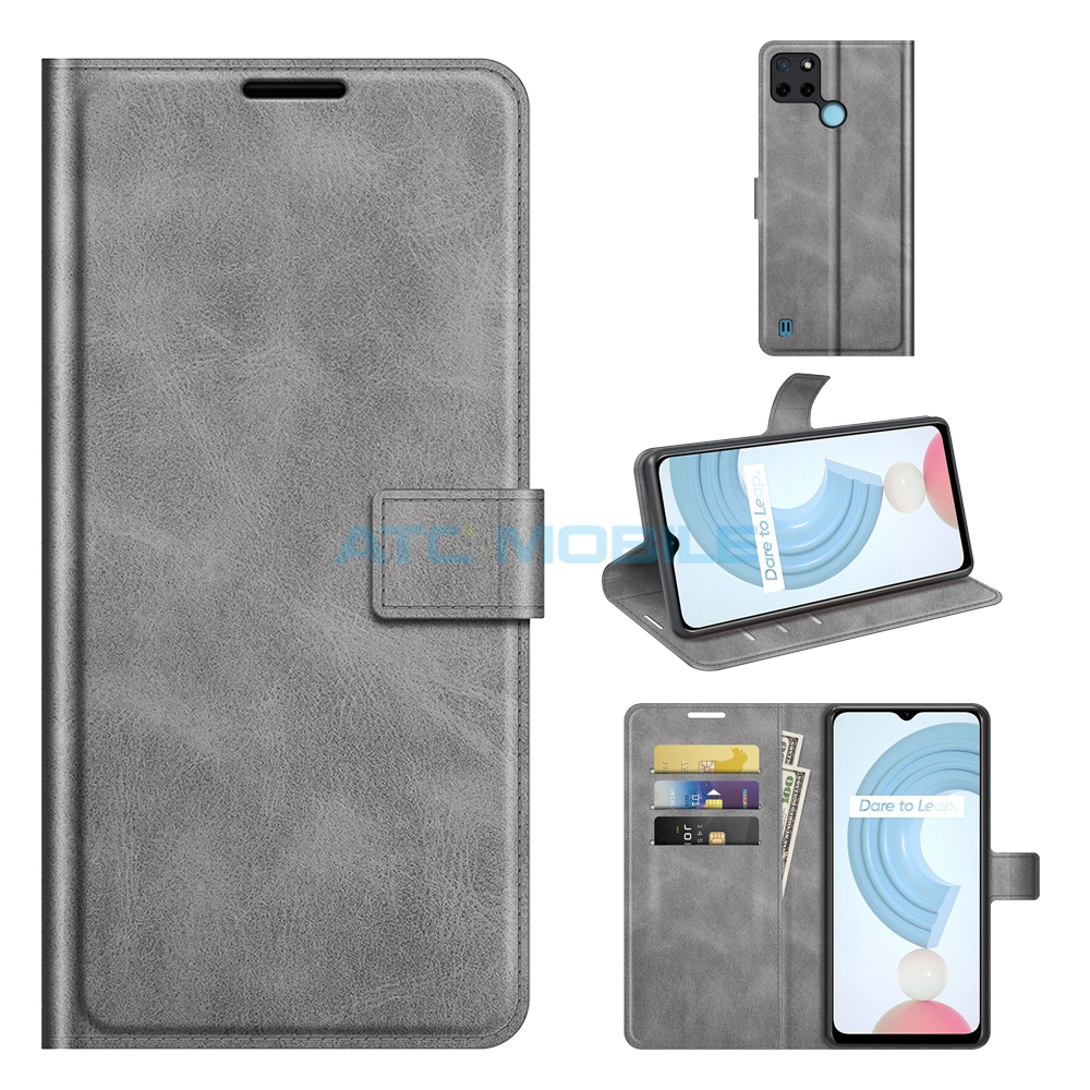 ATC-BOOK-REALC21YRCTGR Pouzdro Magnetic Case Realme C21-Y (RMX3263), C25-Y (RMX3269) Carbon Fiber černé