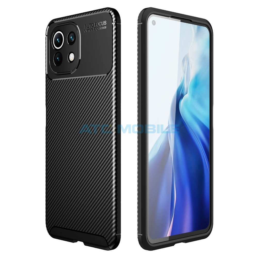 ATC-CARBONBC-XIAMI11LBK Tvrzené sklo FIXED Full-Cover Xiaomi Mi 11 Lite, Mi 11 Lite 5G, Mi 11 Lite 5G NE černé, plné krytí