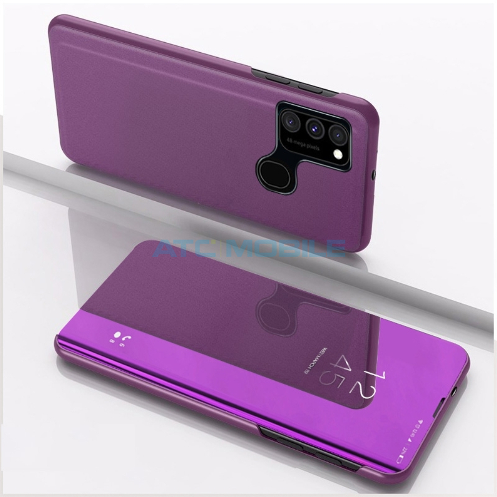 ATC-FLIP-OPA53PUR Pouzdro Flip Plated Mirror Oppo A53 2020 modré