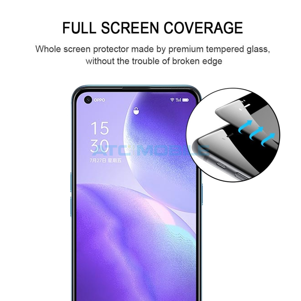 Tvrzené sklo Oppo Reno 5 5G, Reno 5 4G Full-Glue černé 2,5D Tvrzené sklo Oppo Reno 5 5G, Reno 5 4G Full-Glue černé 2,5D