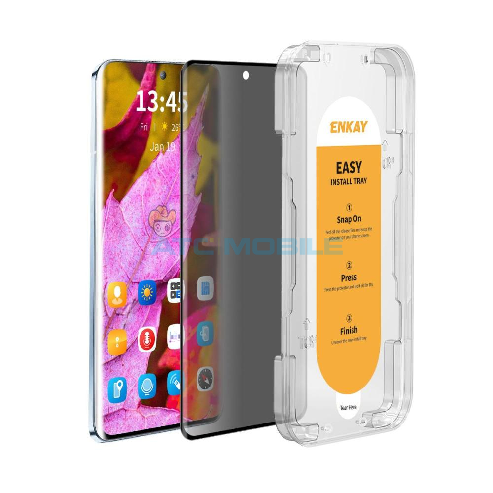 Tvrzené sklo ENKAY Privacy Full-Glue Realme 14 Pro+ 5G (RMX5051) s aplikátorem Tvrzené sklo ENKAY Privacy Full-Glue Realme 14 Pro+ 5G (RMX5051) s aplikátorem