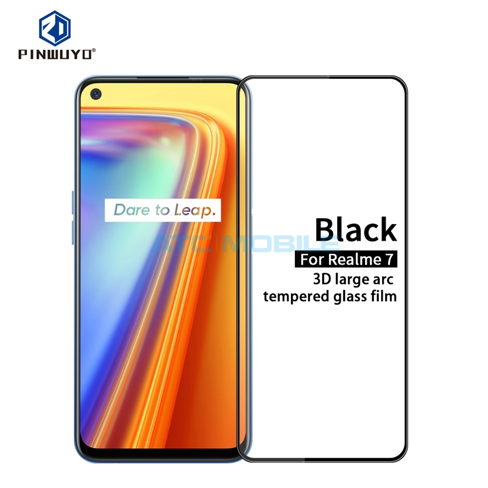 Tvrzené sklo 3D PINWUYO Realme 7 černé Tvrzené sklo 3D PINWUYO Realme 7 černé