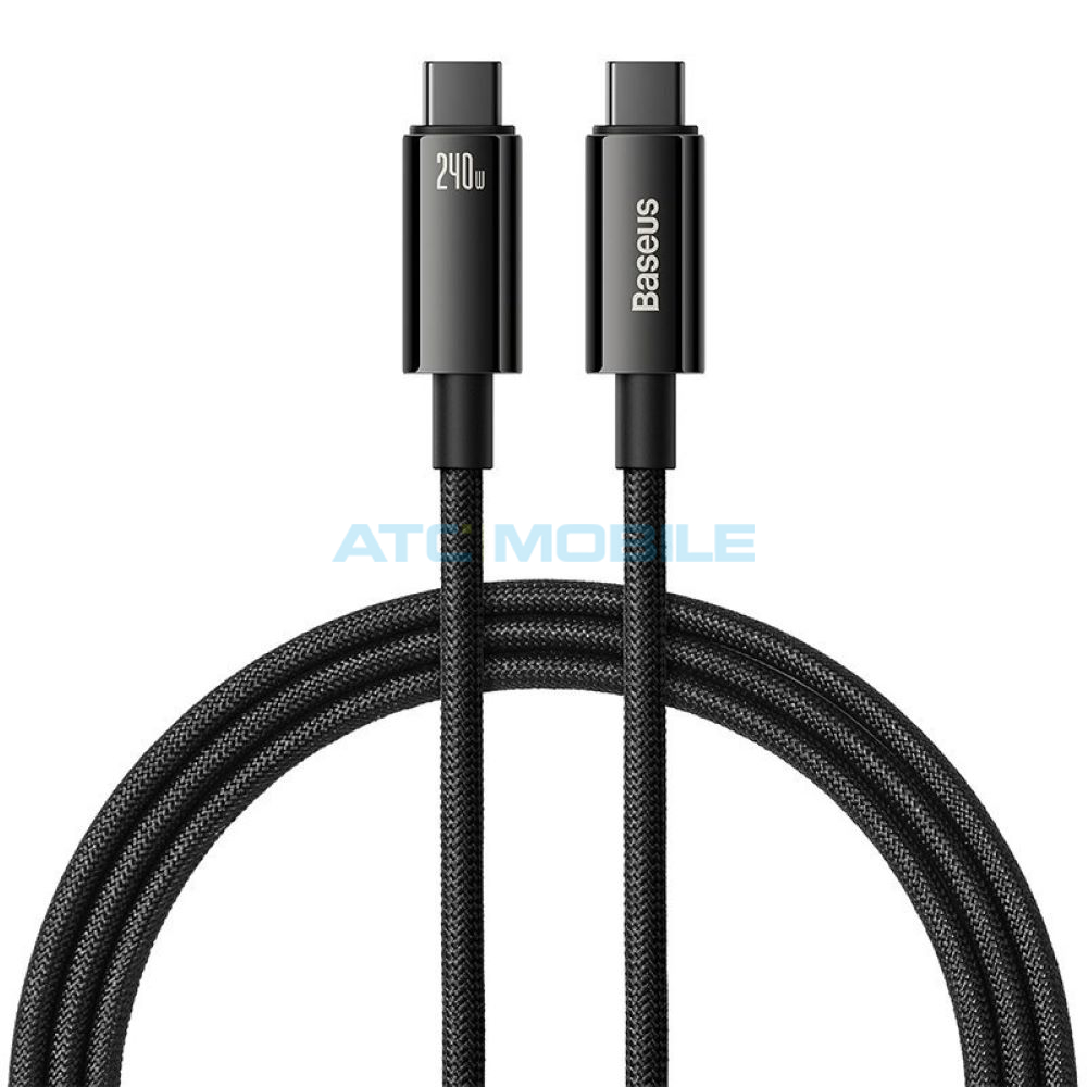 Kabel Baseus Tungsten Gold Fast Charging USB-C / USB-C černý (240W, 2m) Kabel Baseus Tungsten Gold Fast Charging USB-C / USB-C černý (240W, 2m)