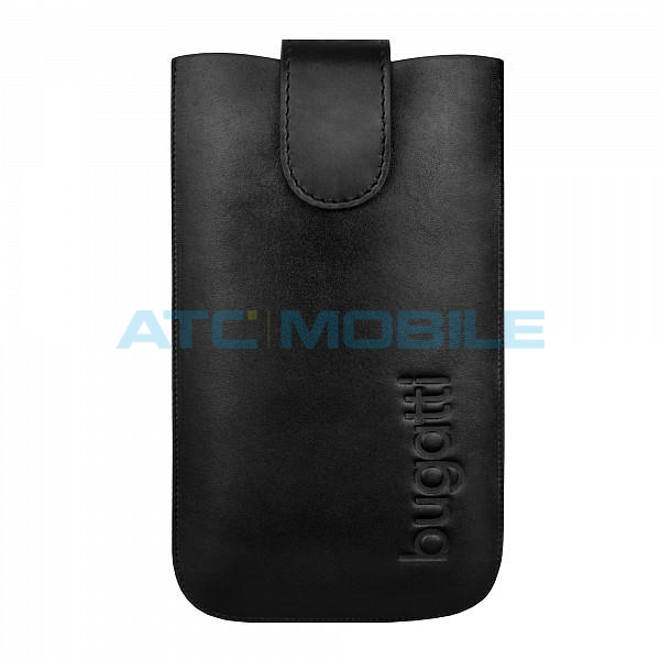 Pouzdro bugatti SlimCase, kůže, Classic, vel. ML (7,0cm x 12,8 cm), černé Pouzdro bugatti SlimCase, kůže, Classic, vel. ML (7,0cm x 12,8 cm), černé