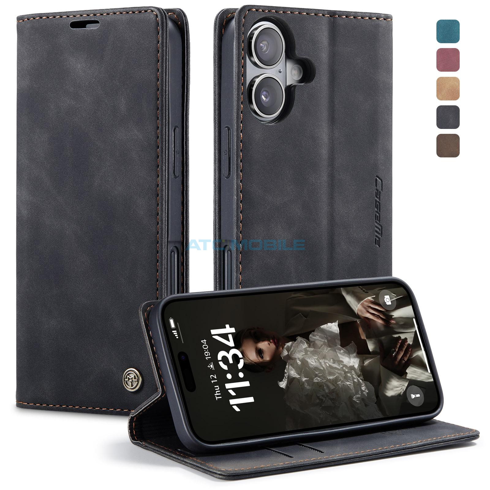 Pouzdro CaseMe Book iPhone 16 černé Pouzdro CaseMe Book iPhone 16 černé