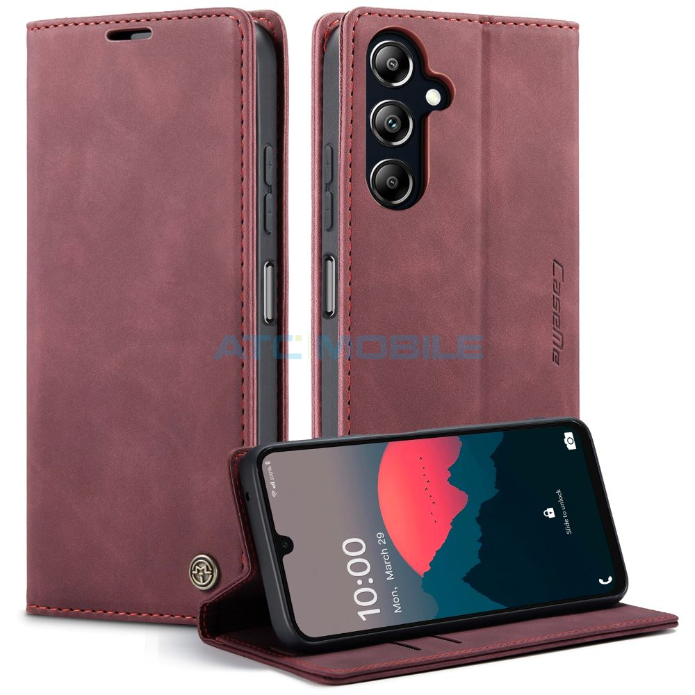 CASEME-SGA166RD Pouzdro Shield4U Samsung Galaxy A16 5G (SM-A166B), A17 5G (SM-A176B), A26 5G (SM-A266B) Classic Calf