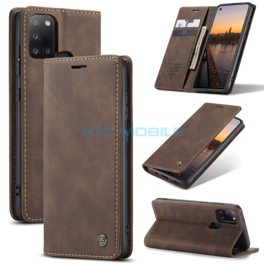 Pouzdro CaseMe Magnetic Book Samsung Galaxy A21s (SM-A217) hnědé Pouzdro CaseMe Magnetic Book Samsung Galaxy A21s (SM-A217) hnědé