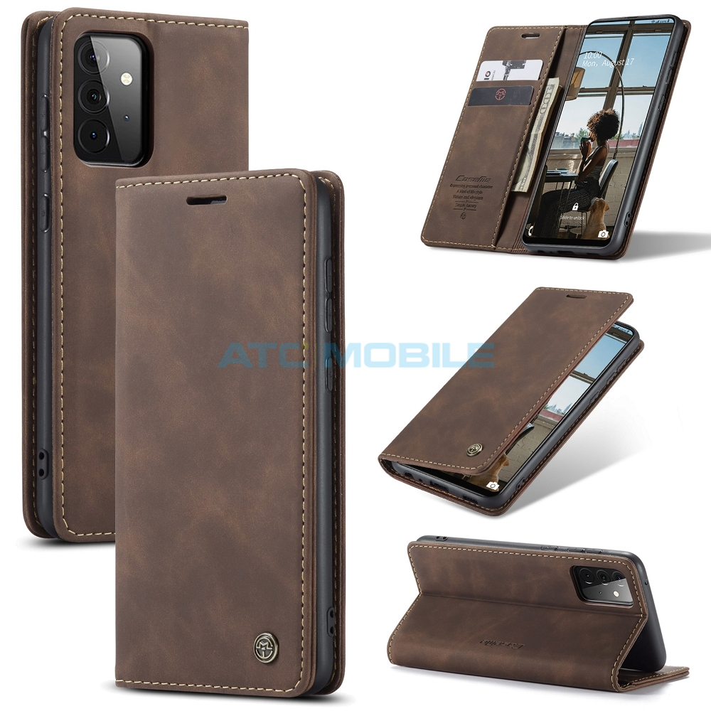 Pouzdro CaseMe Magnetic Book Samsung Galaxy A72 (SM-A725), A72 5G (SM-A726) hnědé Pouzdro CaseMe Magnetic Book Samsung Galaxy A72 (SM-A725), A72 5G (SM-A726) hnědé