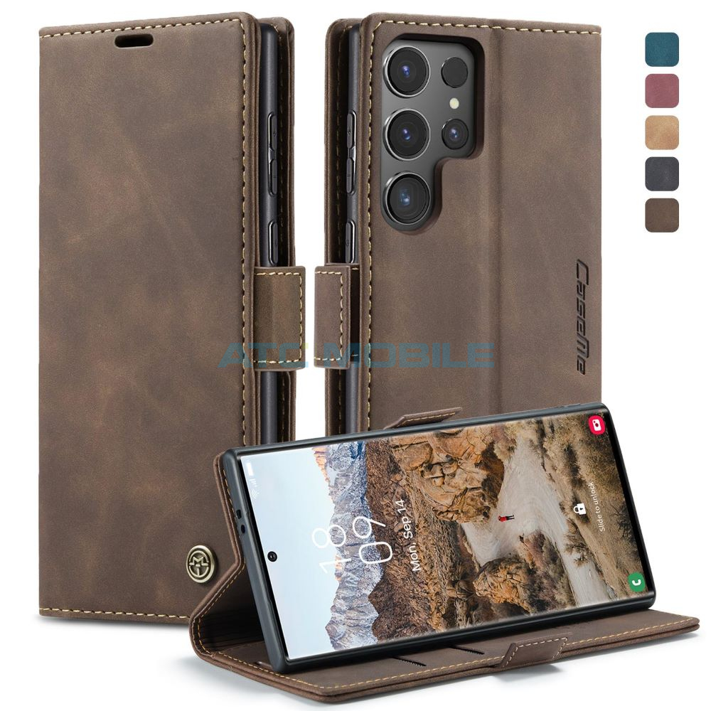 CASEME-SGS928CO Shield4U Armor MagSafe kryt Samsung Galaxy S24 Ultra 5G (SM-S928B) černý s držákem