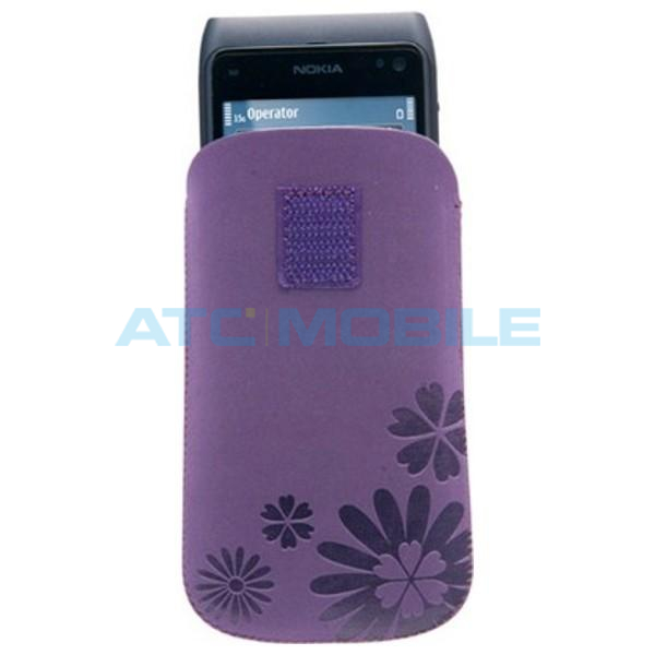 Pouzdro Cellular line TATTO - eco-nabuk, velké (telefony do 115x63mm), fialové Pouzdro Cellular line TATTO - eco-nabuk, velké (telefony do 115x63mm), fialové