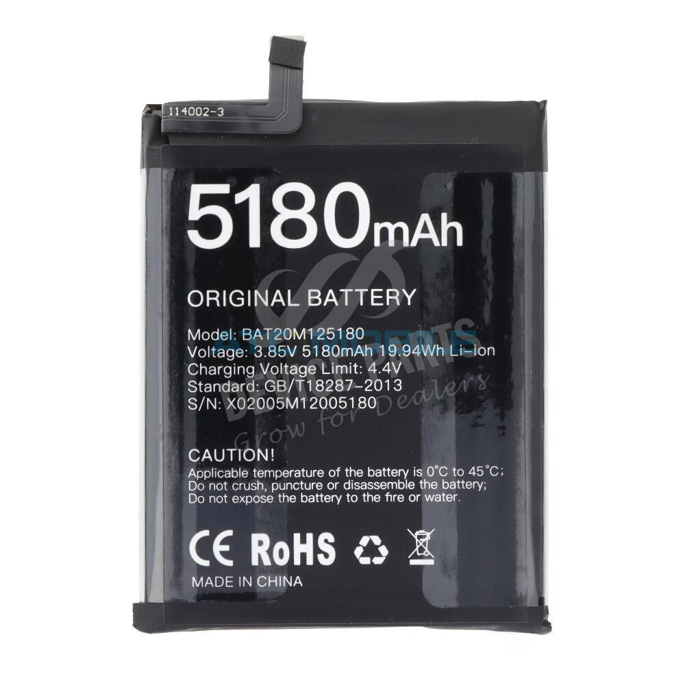 Baterie Doogee S58 Pro, S95 Pro BAT20M125180 5180 mAh OEM včetně lepení Baterie Doogee S58 Pro, S95 Pro BAT20M125180 5180 mAh OEM včetně lepení