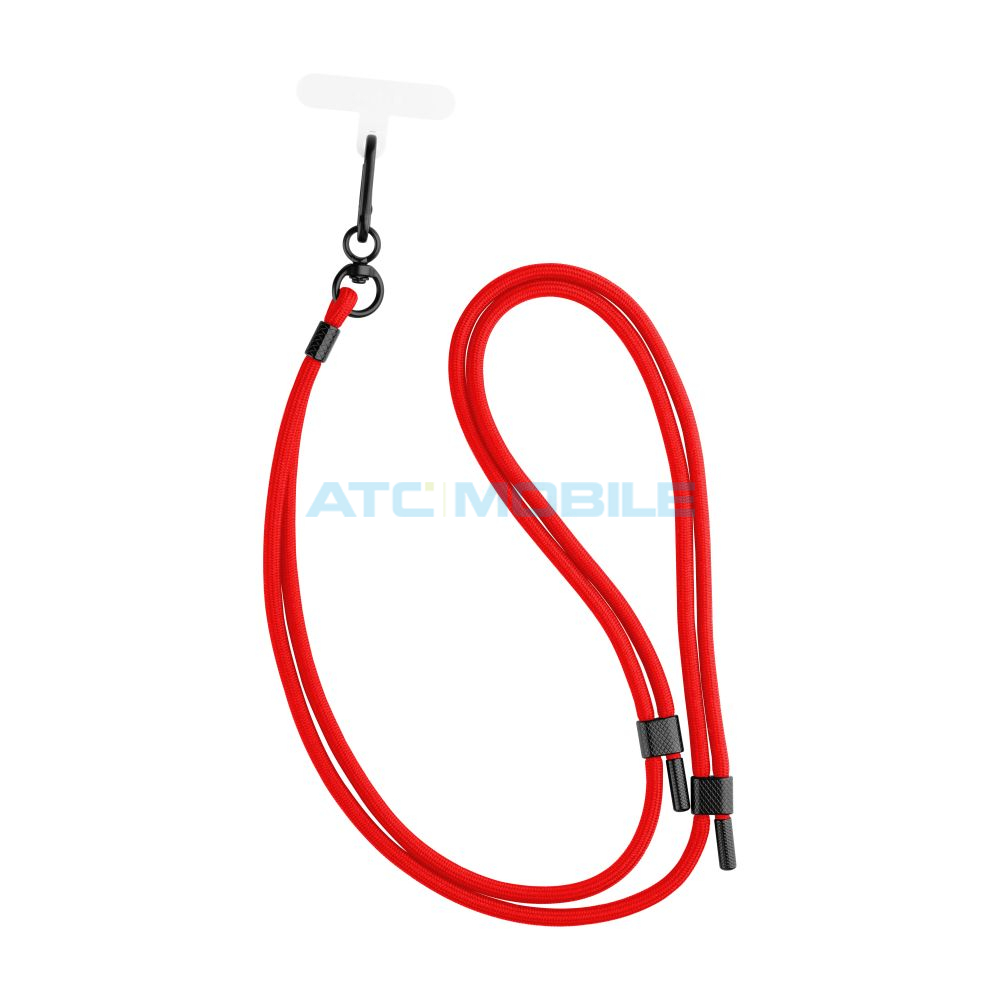 Univerzální šňůrka FIXED NeckUni pro telefony se zadním krytem, červená Univerzální šňůrka FIXED NeckUni pro telefony se zadním krytem, červená