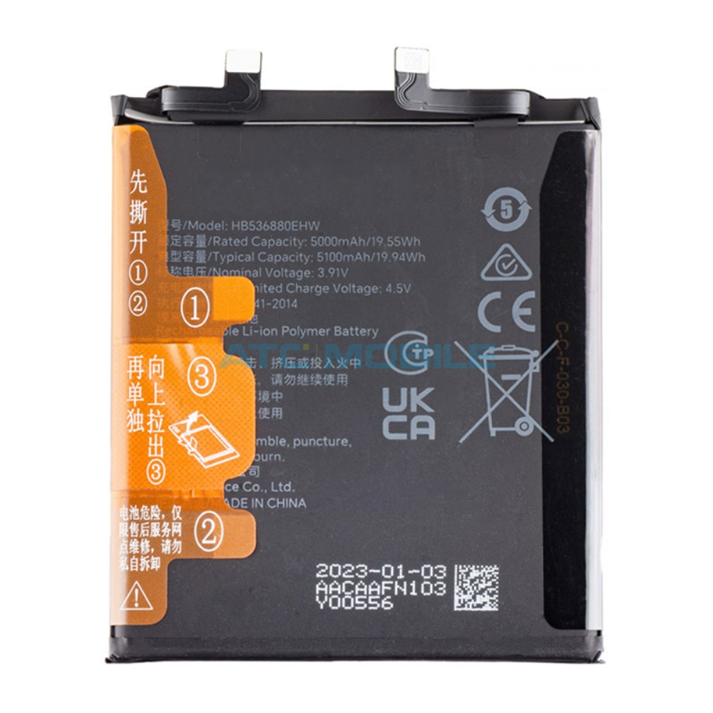 HB536880EHW-OEM_2 Zadn&iacute; kryt Honor Magic5 Pro (PGT-N19) čern&yacute;