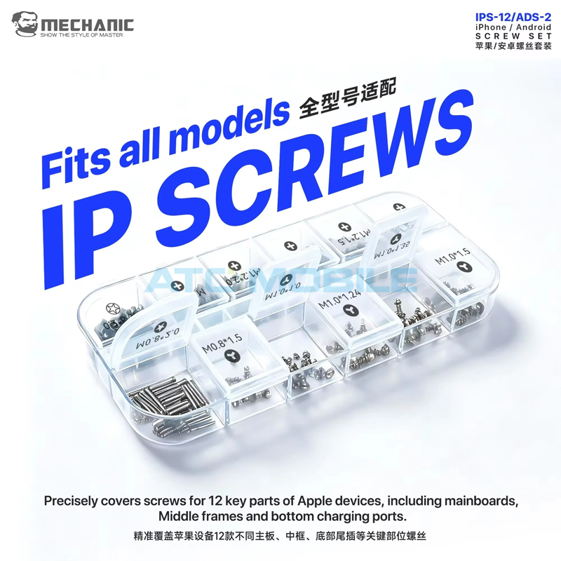 Sada šroubků pro iPhone Mechanic IPS-12 (360 ks) Sada šroubků pro iPhone Mechanic IPS-12 (360 ks)