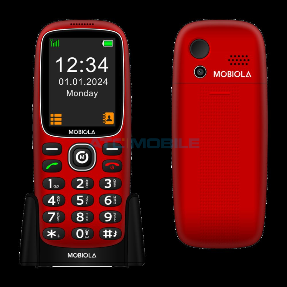 Mobiola MB3120i červený + stolní nabíječka Mobiola MB3120i červený + stolní nabíječka
