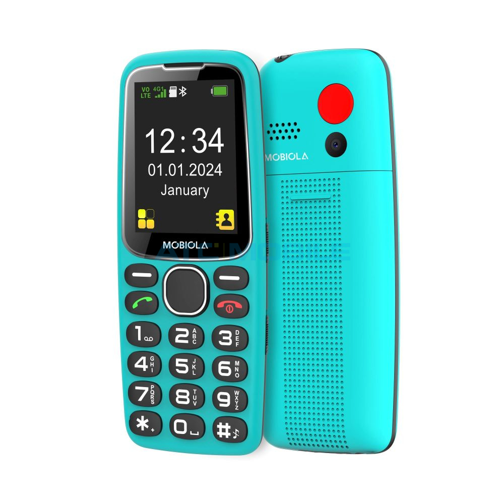 Mobiola MB4120 4G tyrkysová + stolní nabíječka Mobiola MB4120 4G tyrkysová + stolní nabíječka