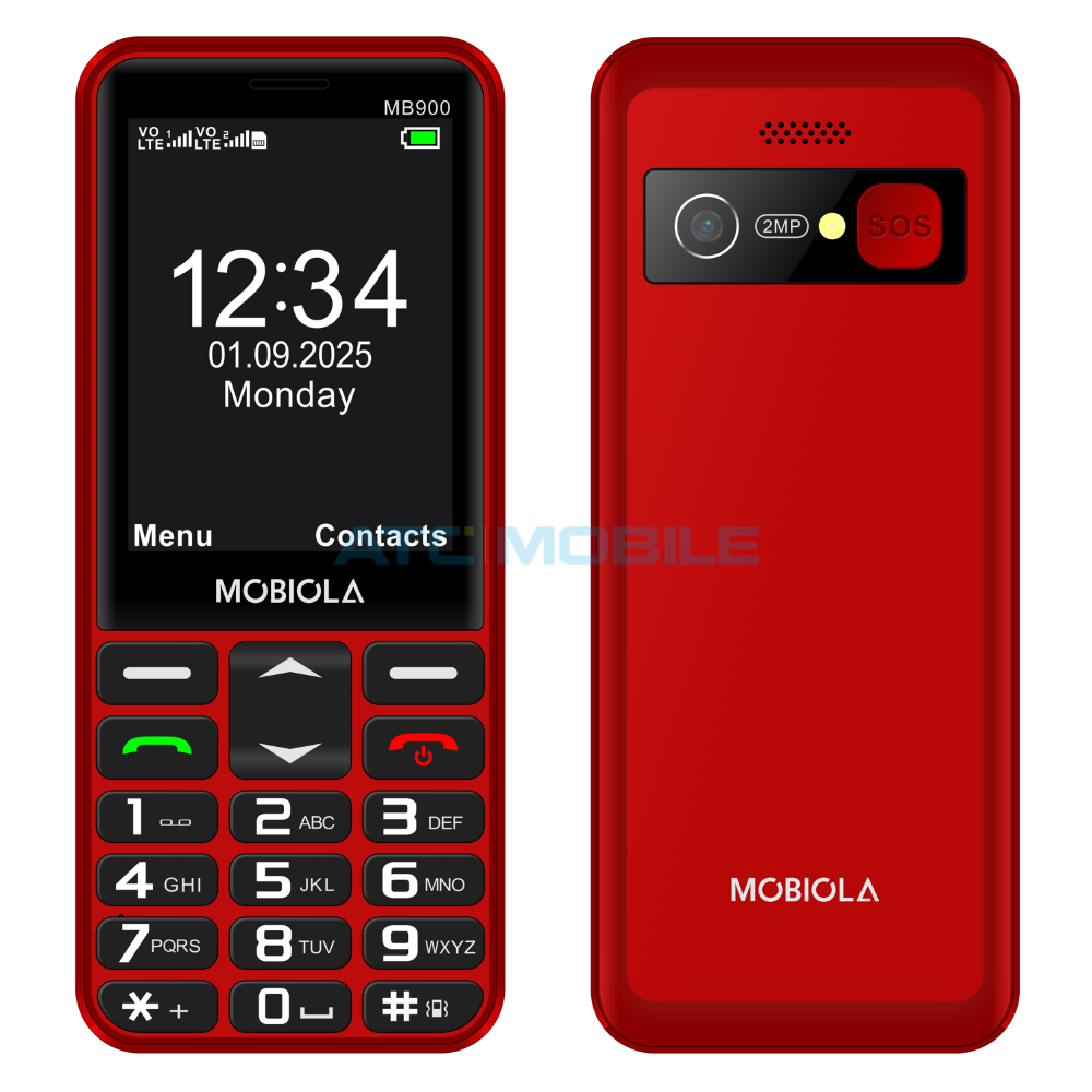 MOBIOLA-MB900RD TPU pouzdro Mobiola MB900 4G Senior transparentn&iacute;