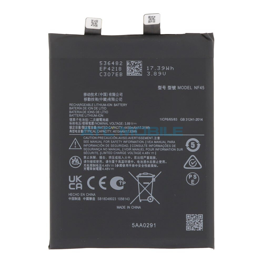 Baterie Motorola NF45 4610 mAh OEM včetně lepení (pro 125W verzi) Baterie Motorola NF45 4610 mAh OEM včetně lepení (pro 125W verzi)