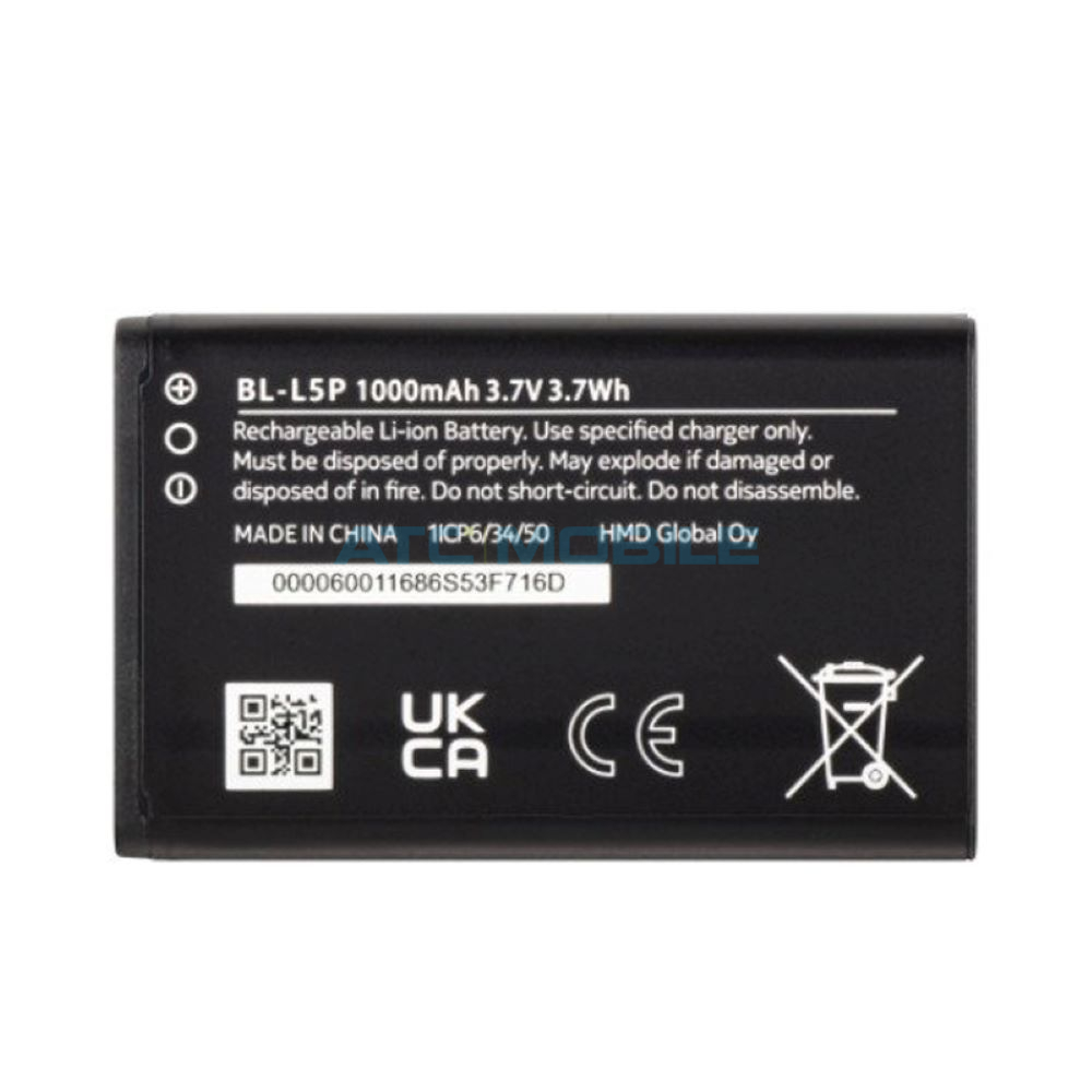 Baterie Nokia BL-L5P Nokia 105 4G (2024) 1000 mAh OEM Baterie Nokia BL-L5P Nokia 105 4G (2024) 1000 mAh OEM