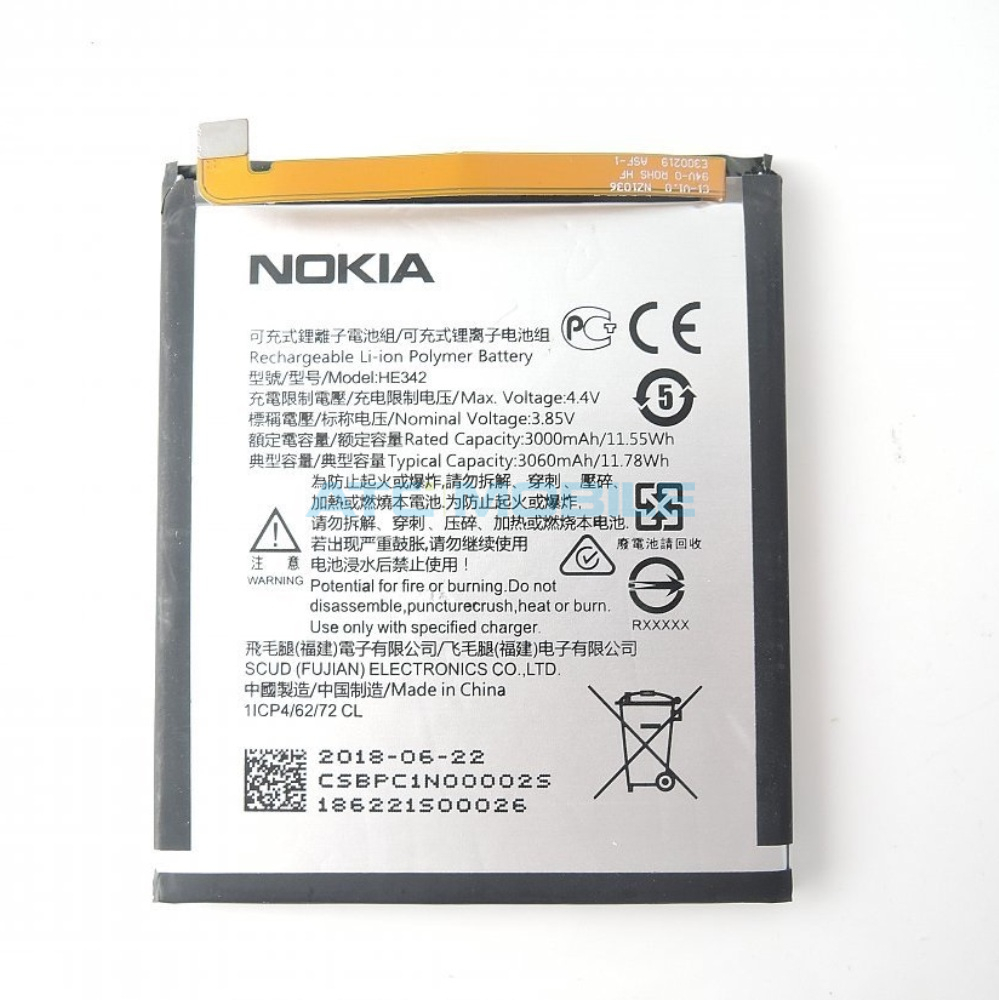 HE342 Displej + dotyk Nokia 7.1 (TA-1095, TA-1100) černý - OEM