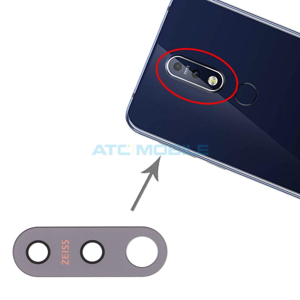 N71-CAMLENS Displej + dotyk Nokia 7.1 (TA-1095, TA-1100) černý - OEM