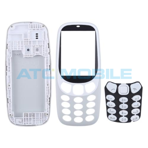 N331017-KTGREY Přední, zadní kryt a klávesnice Nokia 3310 (2017) černý