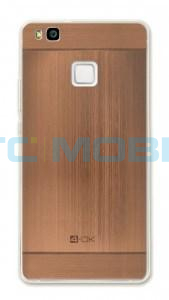 Zadn&iacute; kryt 4-OK PROTEK METAL Huawei P9 Lite (VNS-L21), růžovozlat&yacute; (měkk&eacute; boky, pevn&eacute; z&aacute;da, imitace 
