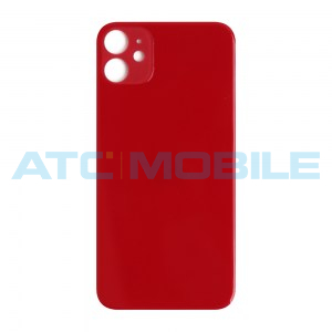 iPhone 11 zadn&iacute; kryt (sklo) červen&yacute; s logem (Premium) - EU, Big Hole