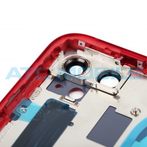 iPhone 11 zadn&iacute; kryt (sklo) s logem,  r&aacute;mem červen&yacute; včetně drž&aacute;ku SIM a tlač&iacute;tek, EU verze (OEM)