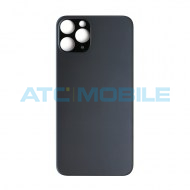 iPhone 11 Pro Max zadn&iacute; kryt (sklo) čern&yacute; (Space Grey) s logem (OEM) - EU, Big Hole 