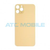 iPhone 11 Pro Max zadn&iacute; kryt (sklo) zlat&yacute; s logem (Premium) - EU, Big Hole 