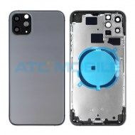 iPhone 11 Pro Max zadn&iacute; kryt (sklo) s logem, r&aacute;mem čern&yacute; včetně drž&aacute;ku SIM a tlač&iacute;tek, EU verze