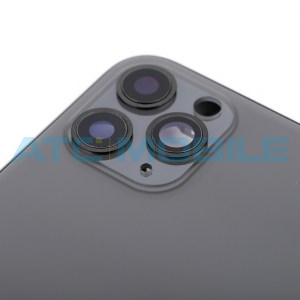 iPhone 11 Pro Max zadn&iacute; kryt (sklo) s logem, r&aacute;mem čern&yacute; včetně drž&aacute;ku SIM a tlač&iacute;tek, EU verze