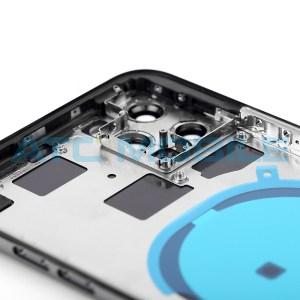 iPhone 11 Pro Max zadn&iacute; kryt (sklo) s logem, r&aacute;mem čern&yacute; včetně drž&aacute;ku SIM a tlač&iacute;tek, EU verze