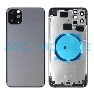 iPhone 11 Pro Max zadn&iacute; kryt (sklo) s logem, r&aacute;mem čern&yacute; včetně drž&aacute;ku SIM a tlač&iacute;tek, EU verze