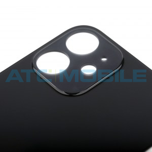 iPhone 12 Mini zadn&iacute; kryt (sklo) čern&yacute; s logem (OEM) - Big Hole