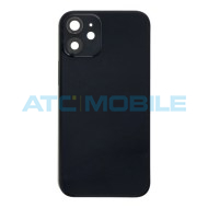 iPhone 12 Mini zadn&iacute; kryt (sklo) s logem, r&aacute;mem čern&yacute; včetně drž&aacute;ku SIM a tlač&iacute;tek (OEM) + magnety