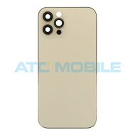 iPhone 12 Pro zadn&iacute; kryt (sklo) s logem, r&aacute;mem zlat&yacute; včetně drž&aacute;ku SIM a tlač&iacute;tek, EU verze (OEM) + 