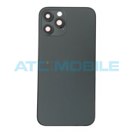 iPhone 12 Pro Max zadn&iacute; kryt (sklo) s logem, r&aacute;mem čern&yacute; včetně drž&aacute;ku SIM a tlač&iacute;tek, EU verze (OEM