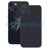 iPhone 13 zadn&iacute; kryt (sklo) čern&yacute; (Midnight) s logem (OEM) - Big Hole