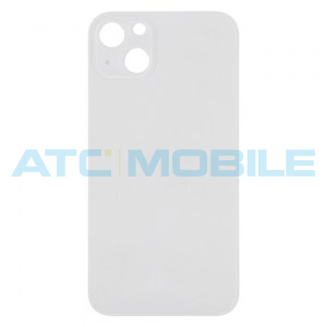 iPhone 13 zadn&iacute; kryt (sklo) b&iacute;l&yacute; (Starlight) s logem (OEM) - Big Hole