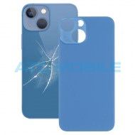 iPhone 13 zadn&iacute; kryt (sklo) modr&yacute; s logem (OEM) - Big Hole