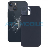 iPhone 13 Mini zadn&iacute; kryt (sklo) čern&yacute; (Midnight) s logem (OEM) - Big Hole