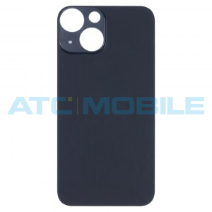 iPhone 13 Mini zadn&iacute; kryt (sklo) čern&yacute; (Midnight) s logem (Premium) - Big Hole