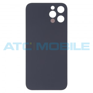 iPhone 13 Pro zadn&iacute; kryt (sklo) modr&yacute; (Peak Blue) s logem (OEM) - Big Hole