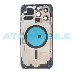 iPhone 13 Pro zadn&iacute; kryt (sklo) s logem, r&aacute;mem modr&yacute; včetně drž&aacute;ku SIM a tlač&iacute;tek, EU verze (OEM)