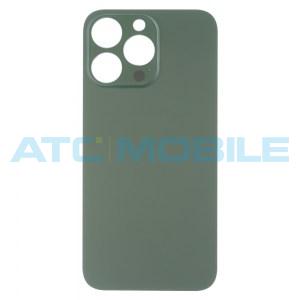 iPhone 13 Pro Max zadn&iacute; kryt (sklo) zelen&yacute; (Alpine Green) s logem (OEM) - Big Hole