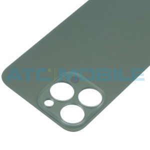 iPhone 13 Pro Max zadn&iacute; kryt (sklo) zelen&yacute; (Alpine Green) s logem (OEM) - Big Hole